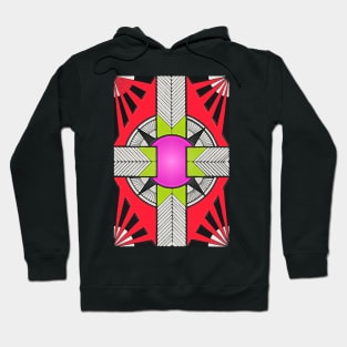 Hot pink circle the center of the world Hoodie